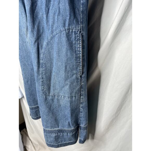Orvis Blue Denim Dress Size 8 Medium All Cotton Deep Pockets Button Up - Picture 5 of 11